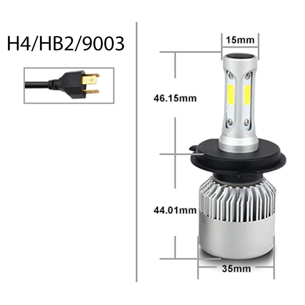 H4/HB2/9003 Headlight LED kit with Fan Cooling System - 7200lms