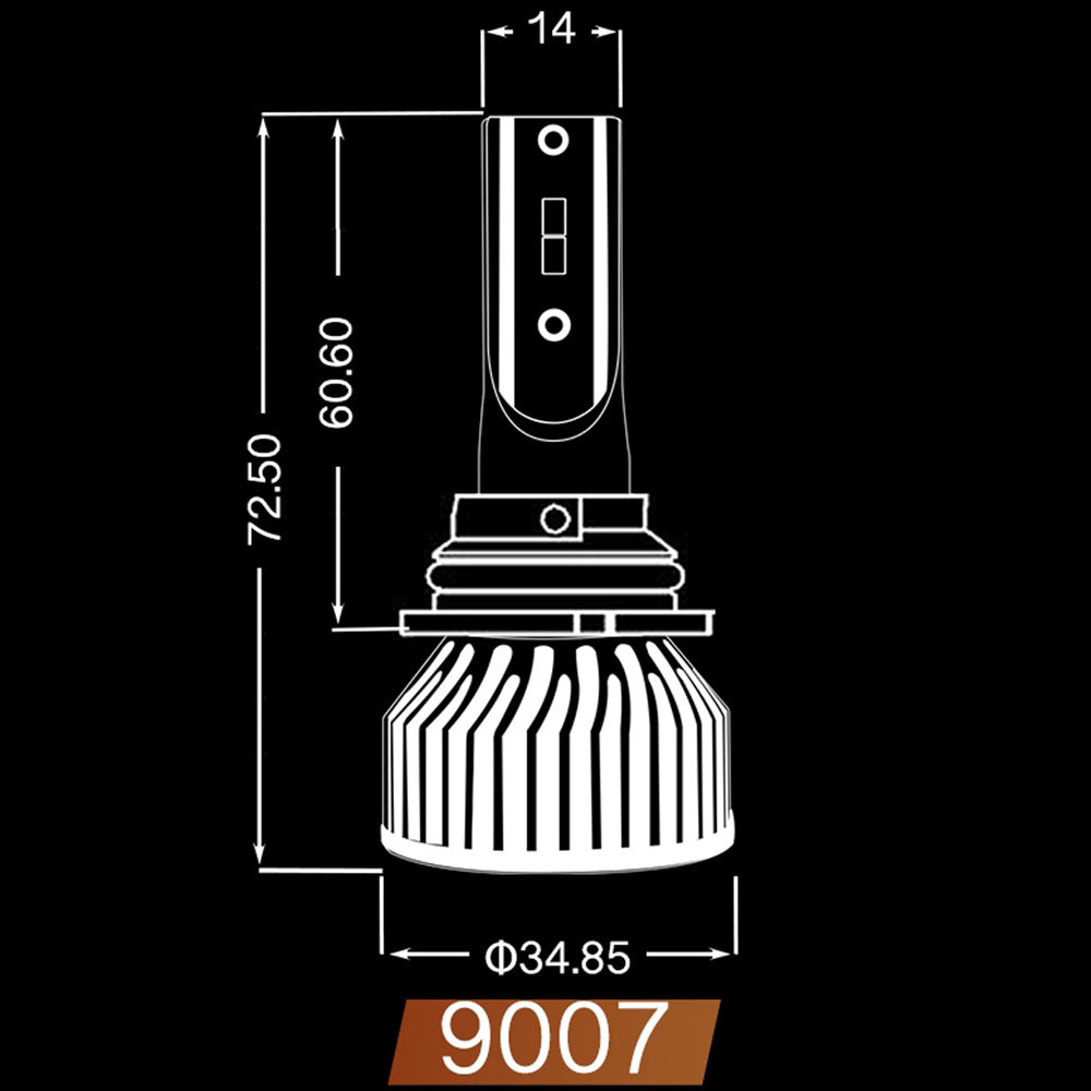 9007/HB5 Headlight LED kit with Fan Cooling System – 8000lms