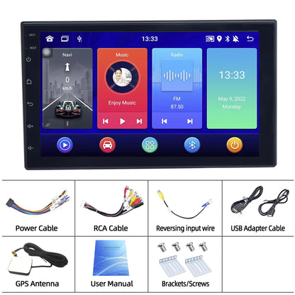 7" 2 DIN Android 14 Carplay Stereo