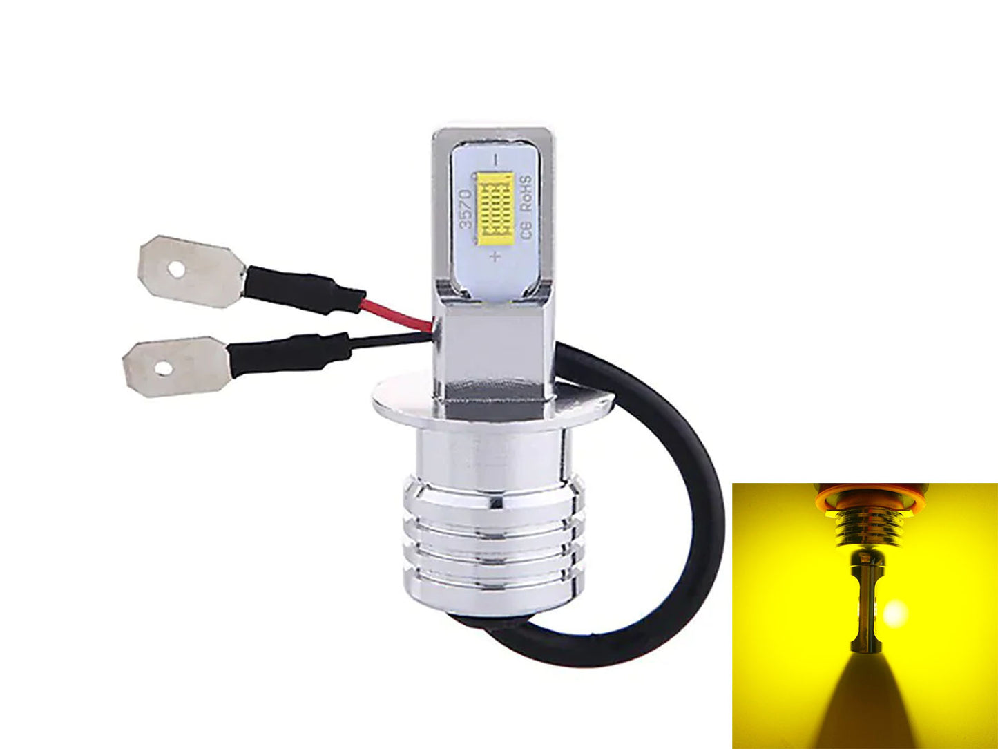 H3 LED Bulb - Yellow Light