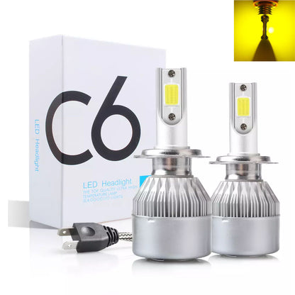 H8/H9/H11 Yellow LED Kit with Fan Cooling System - 6800lms