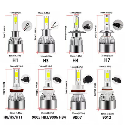 H7 Headlight LED Kit with Fan Cooling System - 6800lms