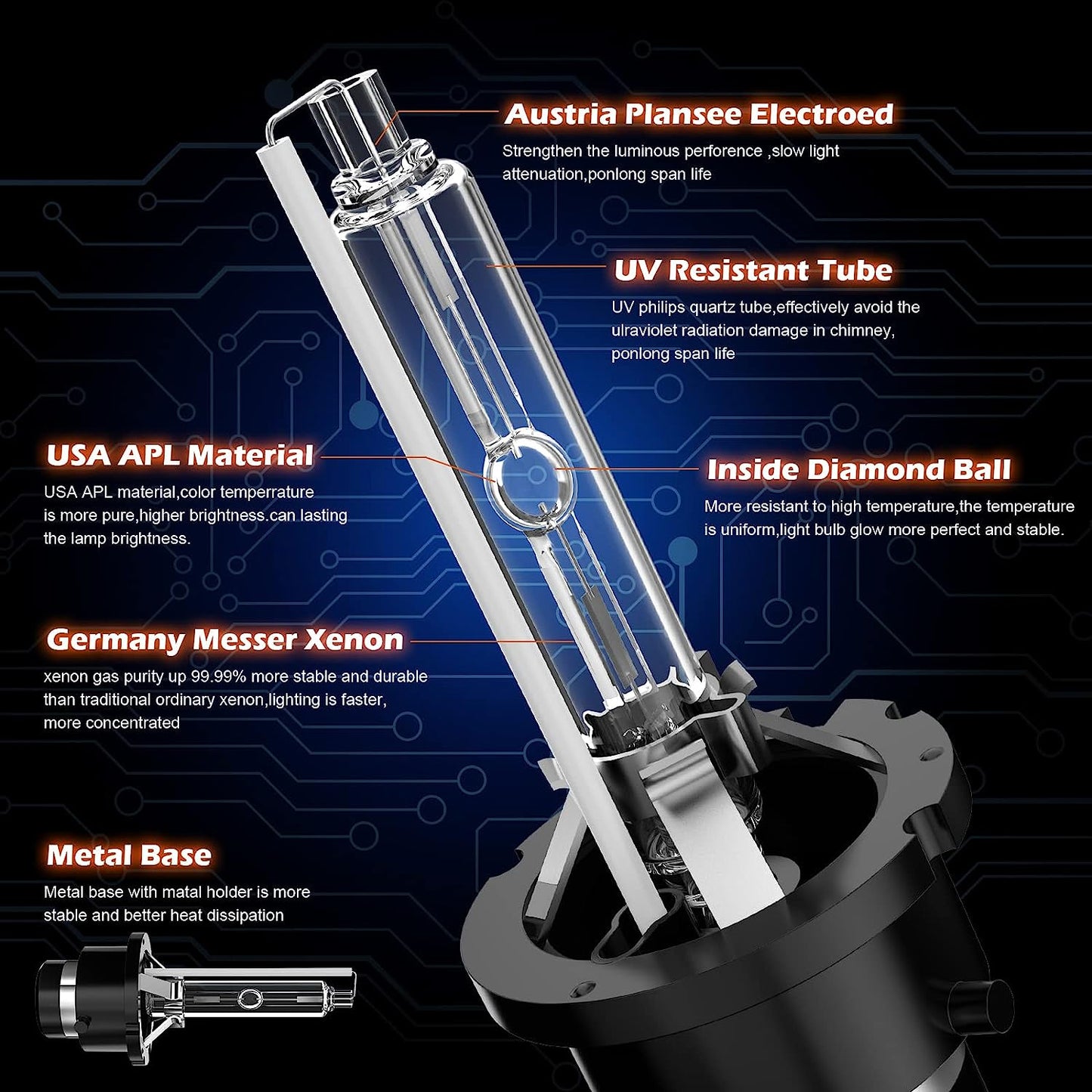 Xenon HID D2C Bulb 35w - 3500lms