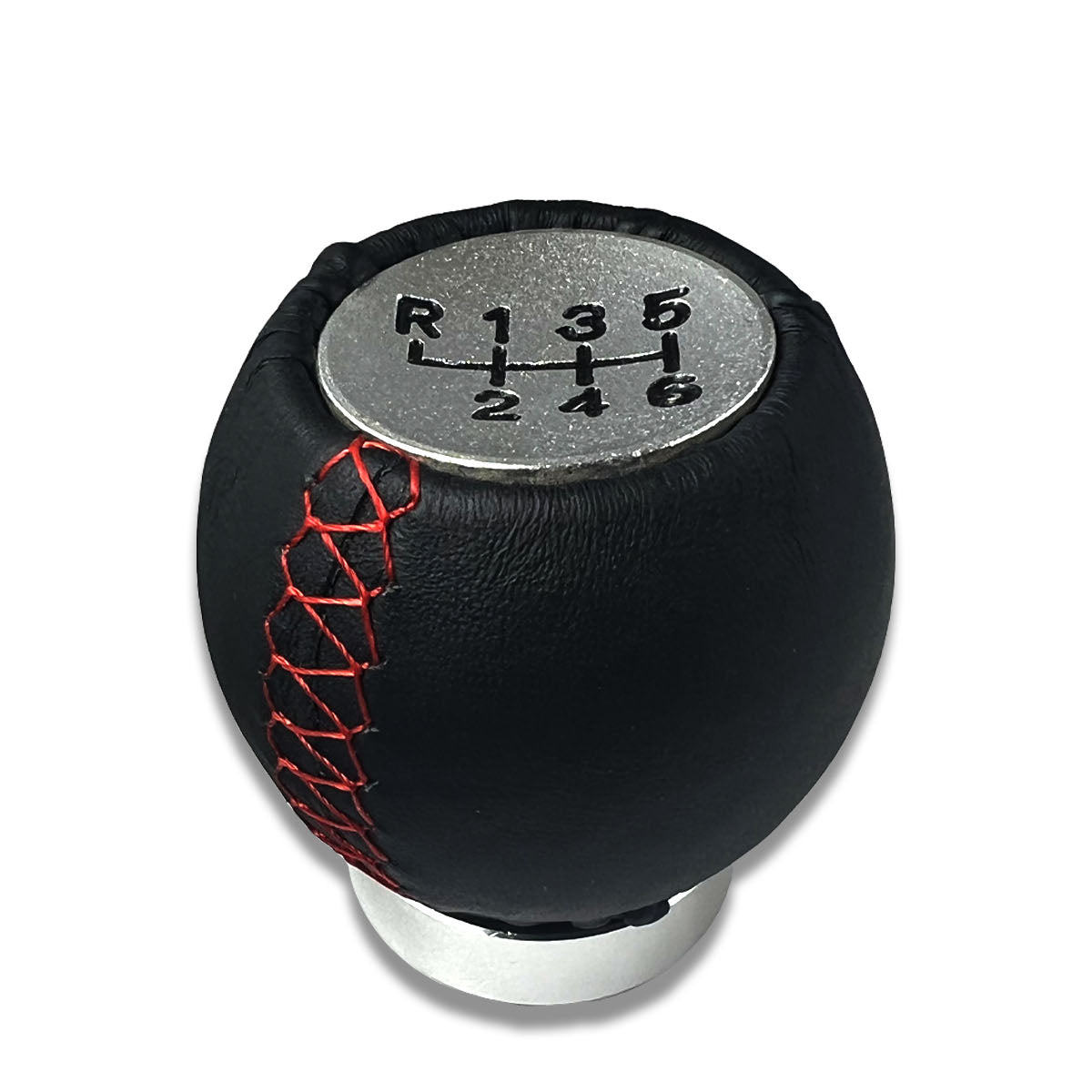 6 Speed Leather Shift Knob - M8/ M10/ M12 thread