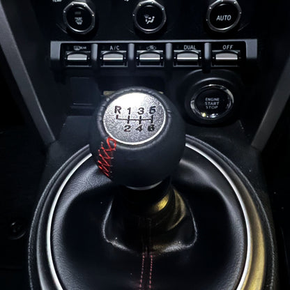 6 Speed Leather Shift Knob - M8/ M10/ M12 thread