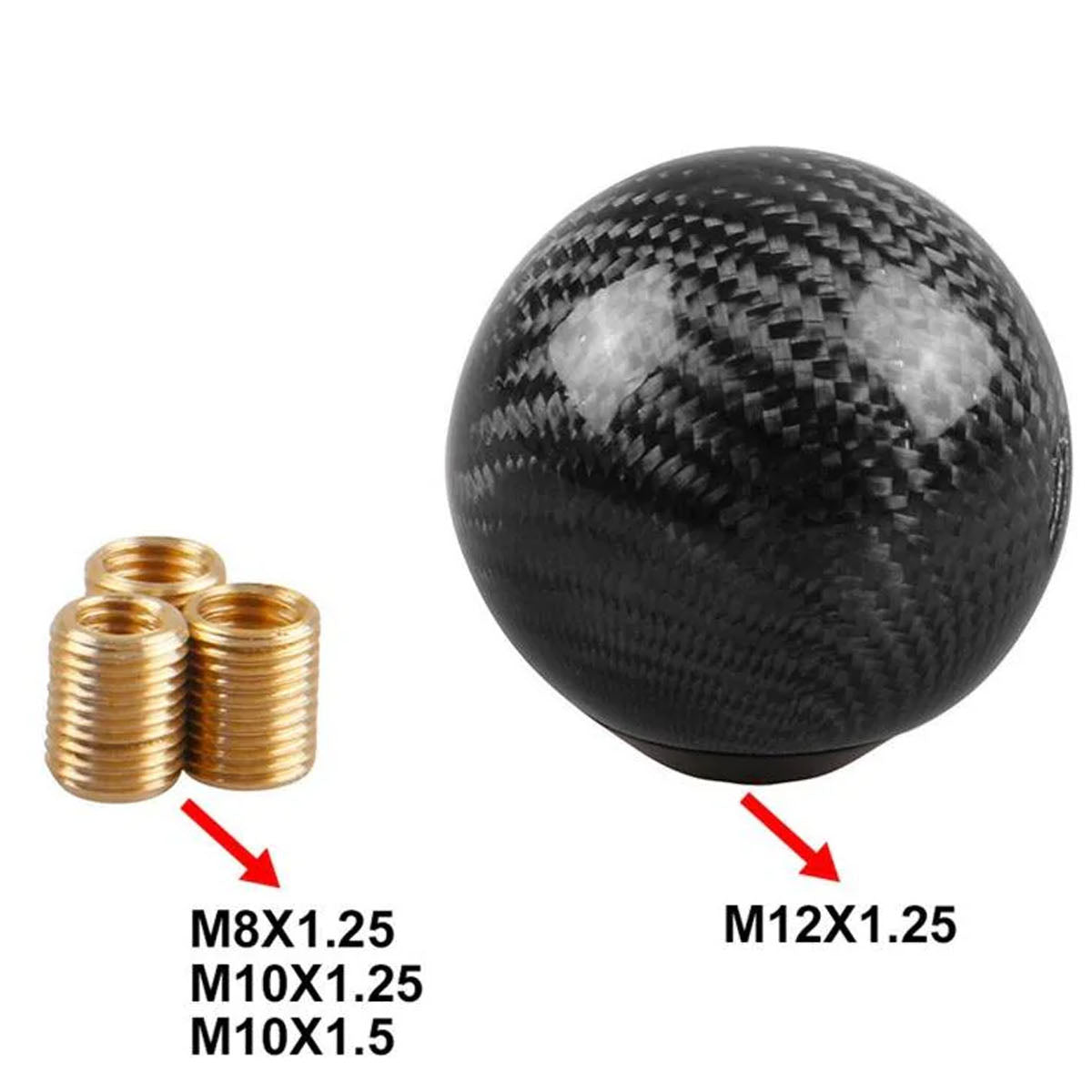 Carbon Shift Knob - M8/ M10/ M12 thread