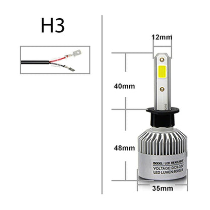 H3 Headlight LED kit with Fan Cooling System - 7200lms