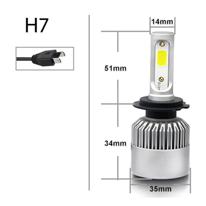 H7 Headlight LED kit with Fan Cooling System - 7200lms