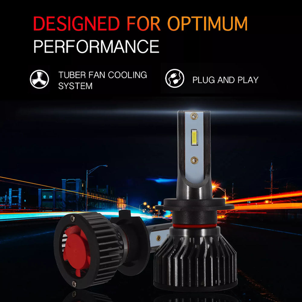 H1 Headlight LED Kit with Fan Cooling System - 10000lms