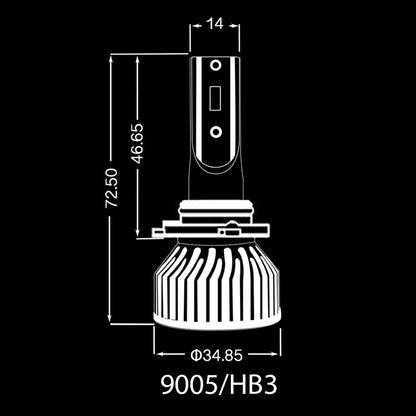 9005/HB3/H10 Headlight LED kit with Fan Cooling System - 8000lms