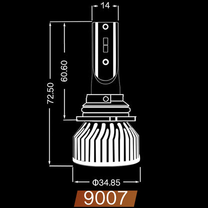 9007/HB5 Headlight LED kit with Fan Cooling System - 10000lms