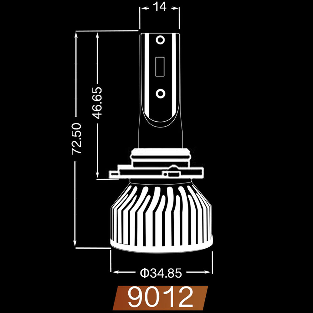 9012 Headlight LED kit with Fan Cooling System - 8000lms