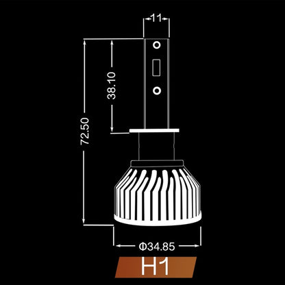 H1 Headlight LED kit with Fan Cooling System - 8000lms