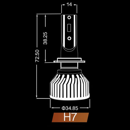 H7 Headlight LED kit with Fan Cooling System - 8000lms